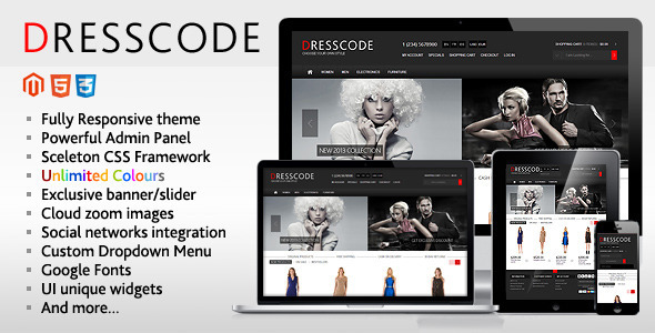 Tema responsive per Magento: DressCode