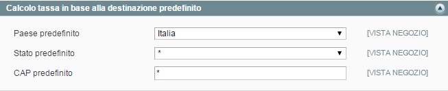 Configurazione Sistema Magento Admin