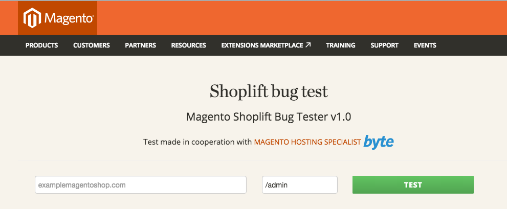 Magento Security Test