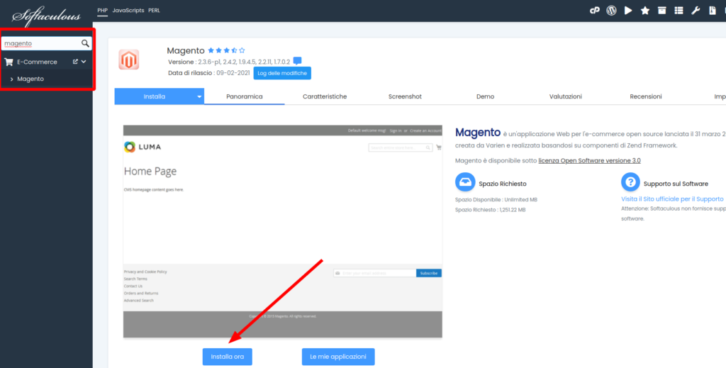 guida-magento-cpanel
