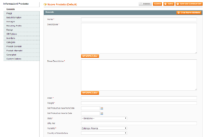 Scheda prodotto magento