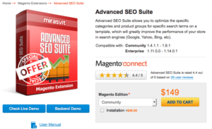 Advanced Magento SEO modulo
