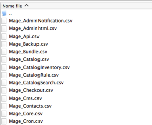 lista file csv