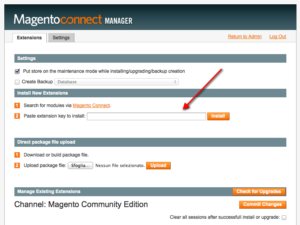 installazione pacchetto lingua magento