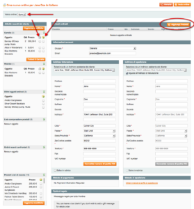 creare nuovo ordine magento