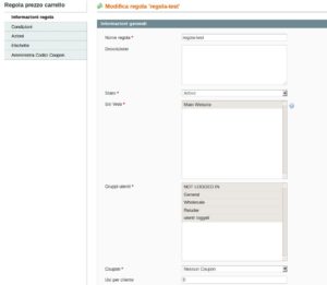 regole prezzo Magento