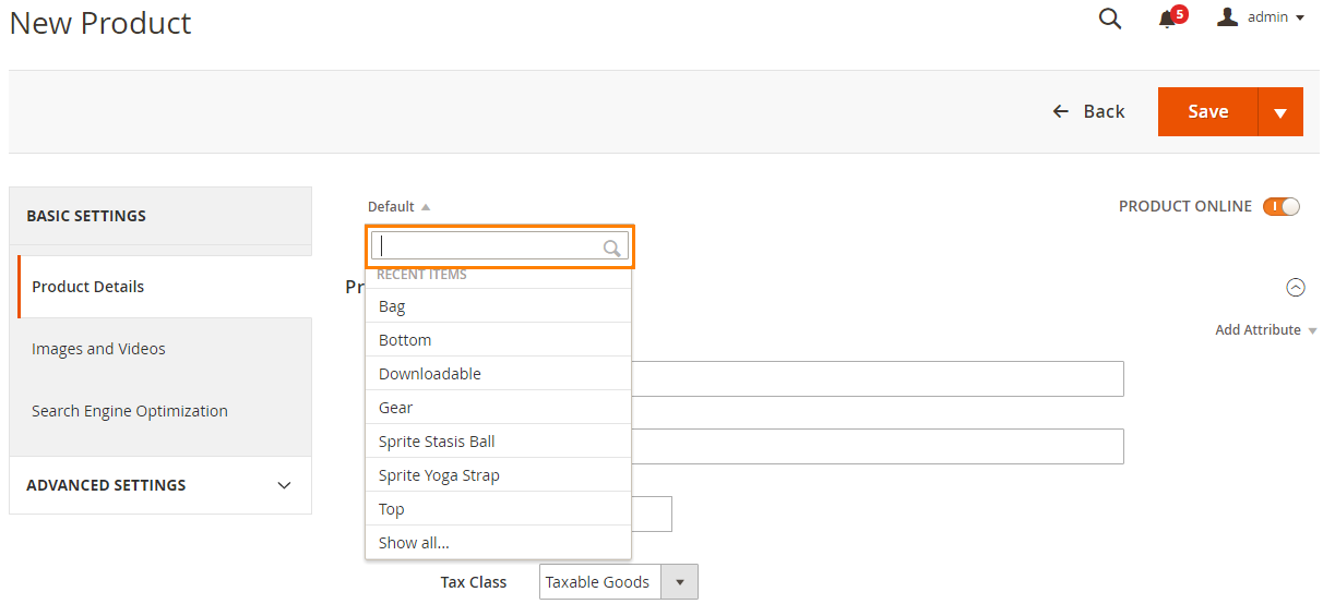 template-prodotto-magento2