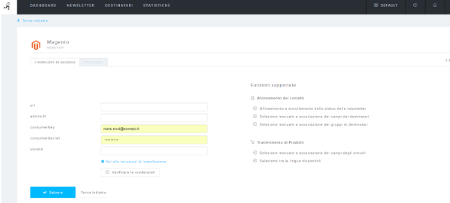 Newsletter2Go-installazione