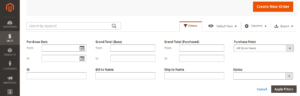 filtro dettaglio-magento2-ordini