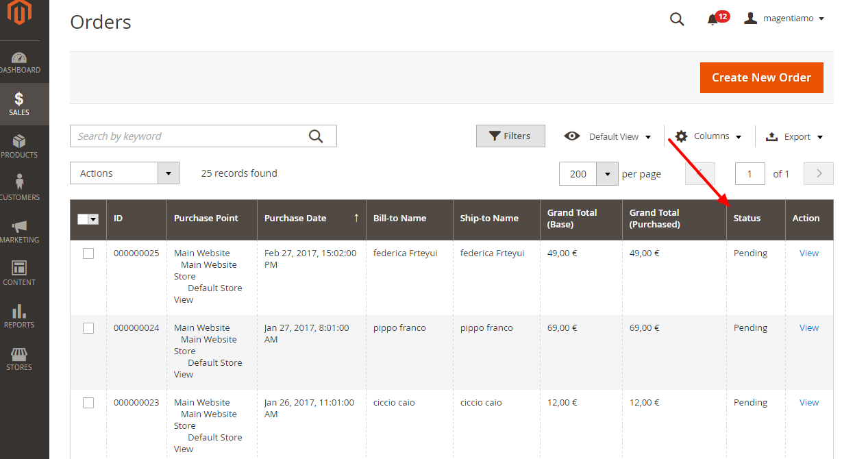 stato-ordine-magento2