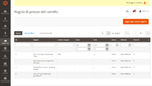 REGOLA DI PREZZO CARRELLO