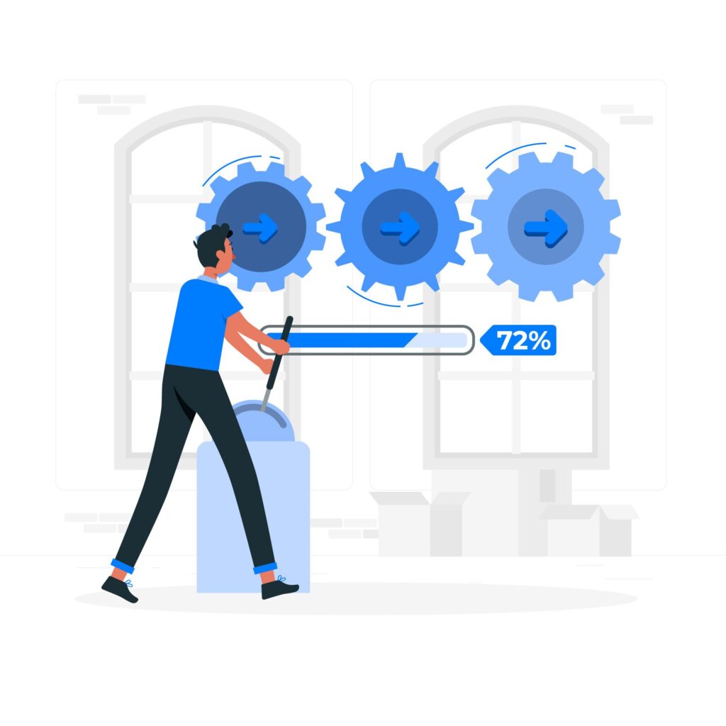 immagine-con-ingranaggi-barra-avanzamento-per-simulare-aggiornamento-magento