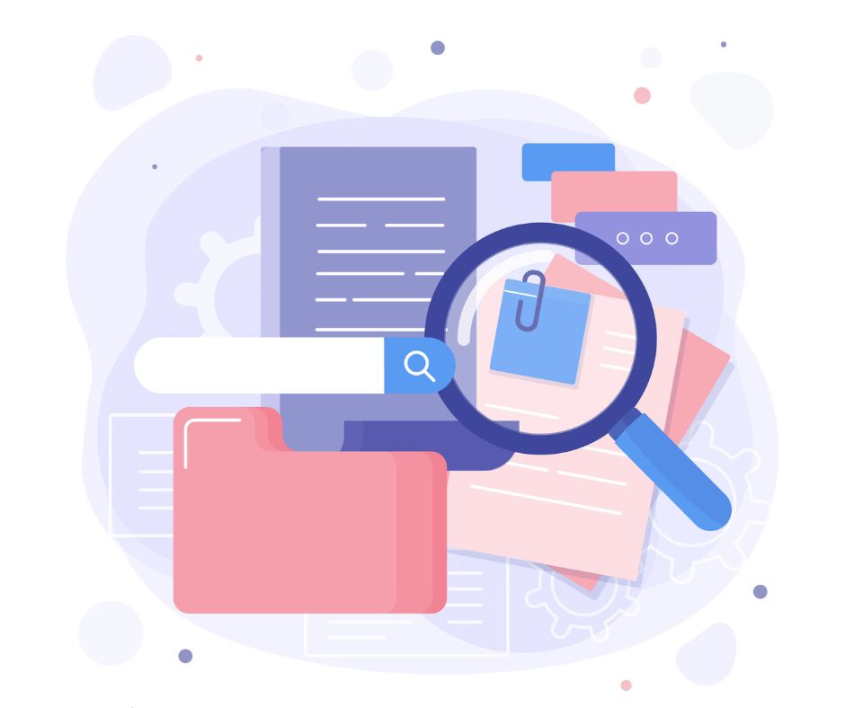 lente di ingrandimento per indicare la funzione di ricerca e documenti per indicare il confronto tra elasticsearch e opensearch