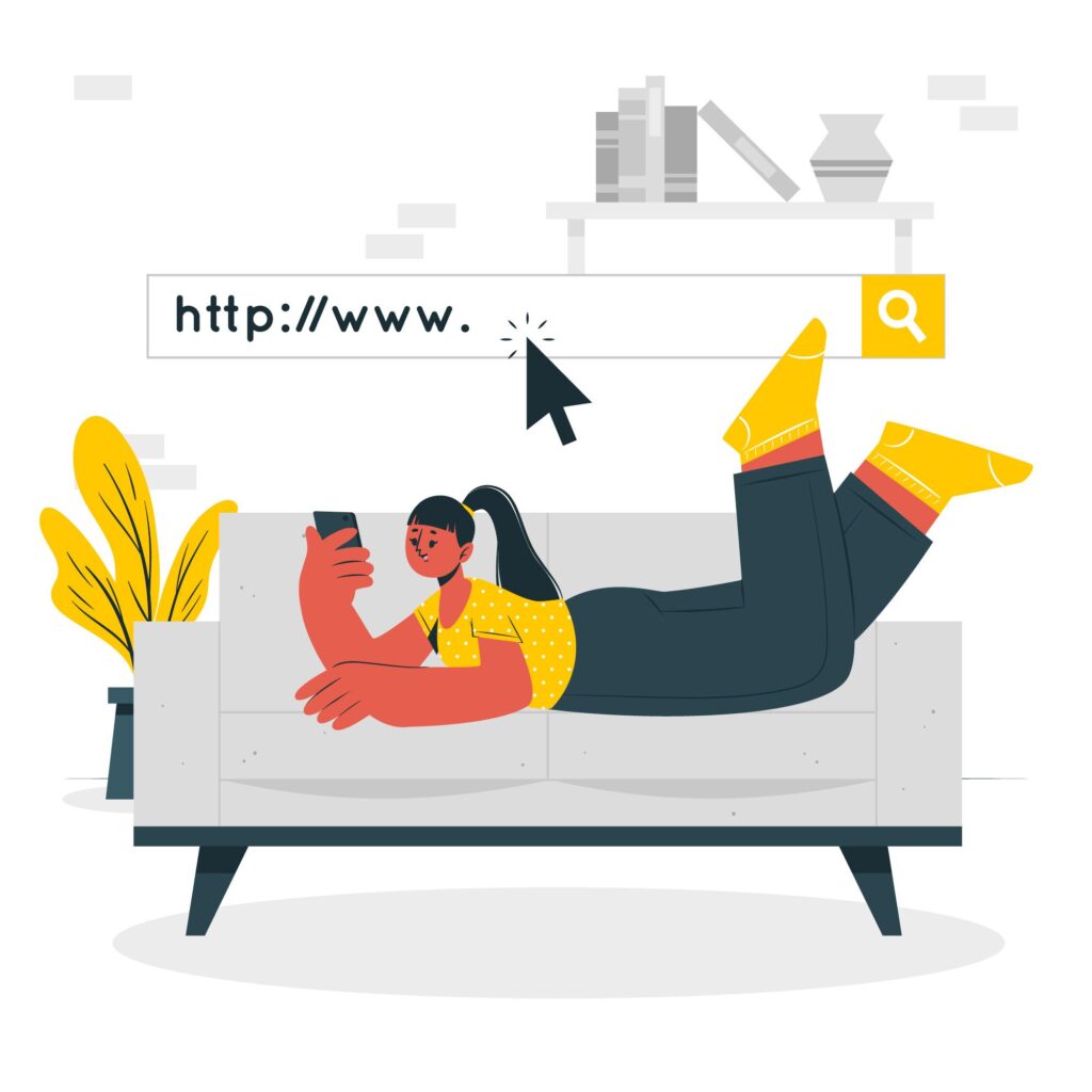 persona che digita url