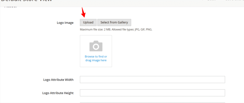 schermata di caricamento logo su tema magento 2